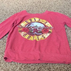 red guns ‘n roses sweatshirt